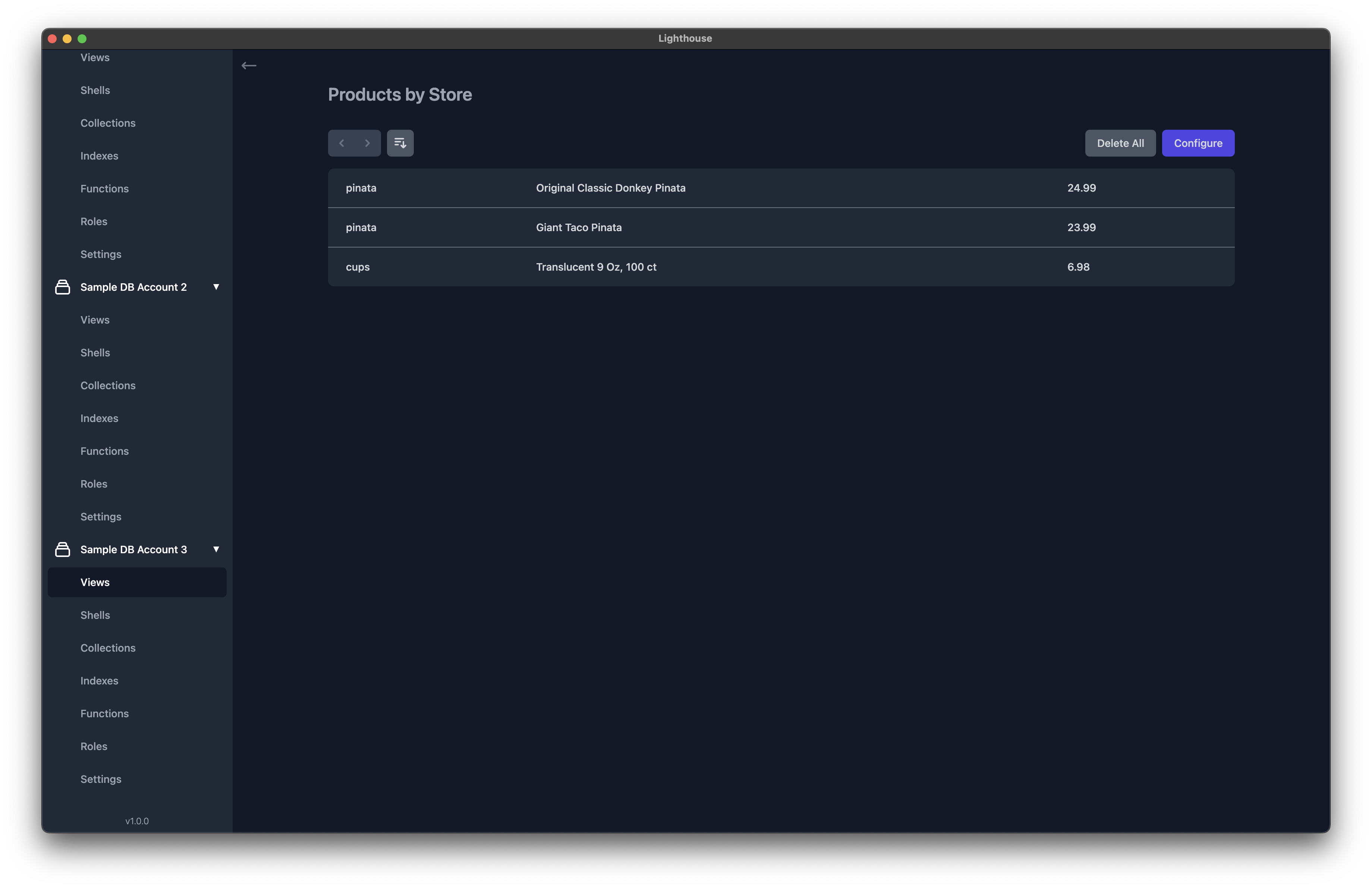 Build custom table views